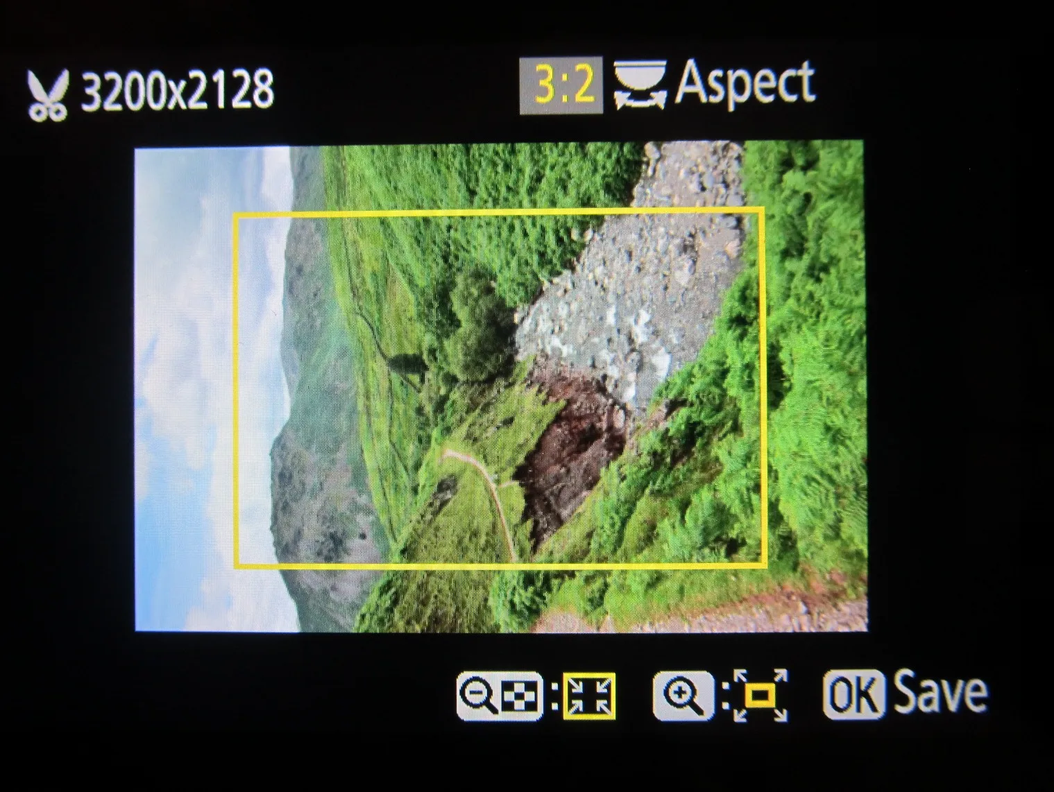 Nikon D5300 photo trim