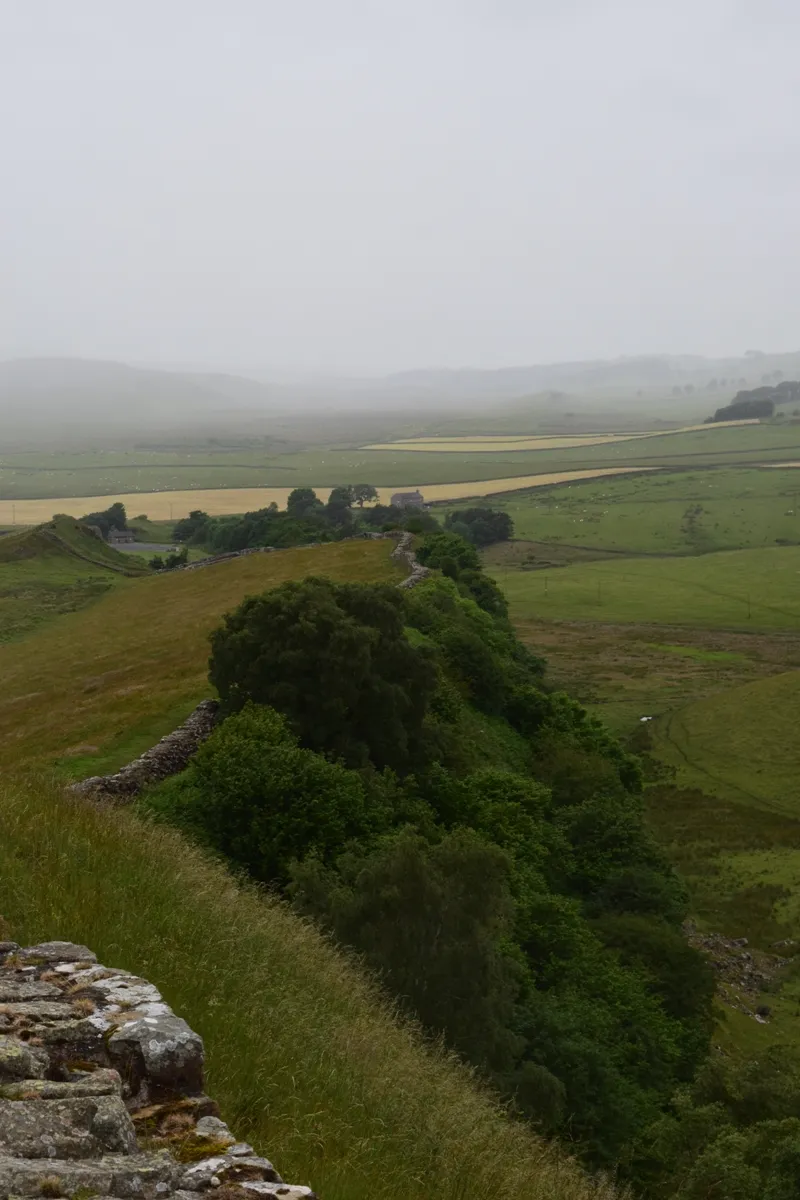 View on the Hadrian's Wall towards west