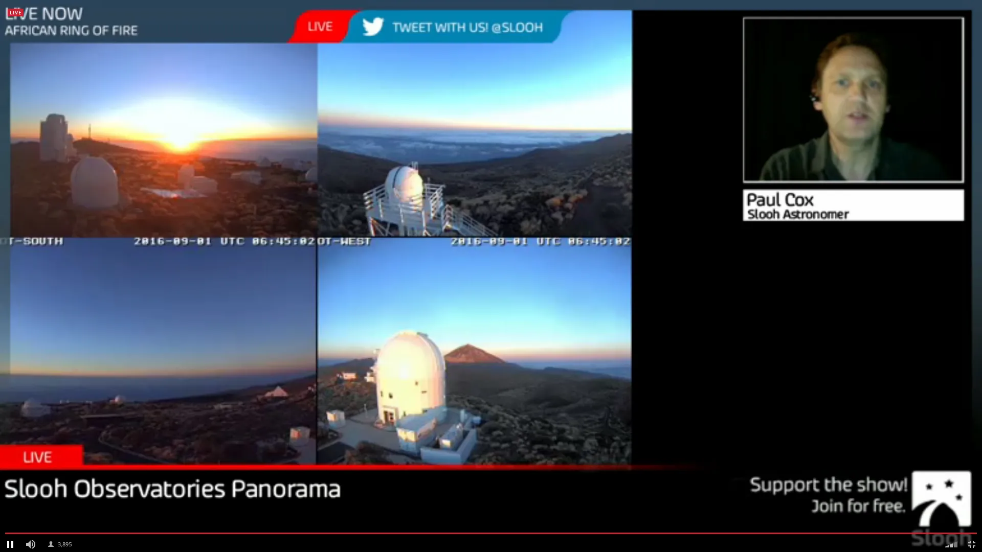 partial solar eclipse 2016 live stream from Teide observatory