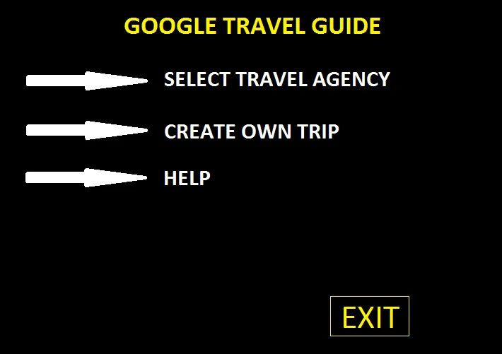 Google Travel Guide front interface