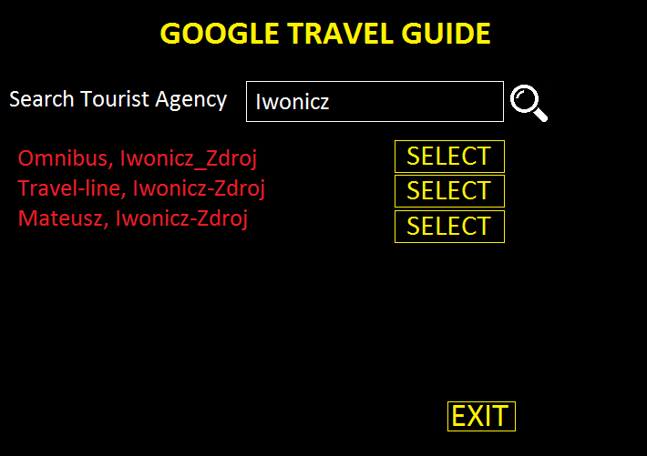 Google Travel Guide searching tool 2