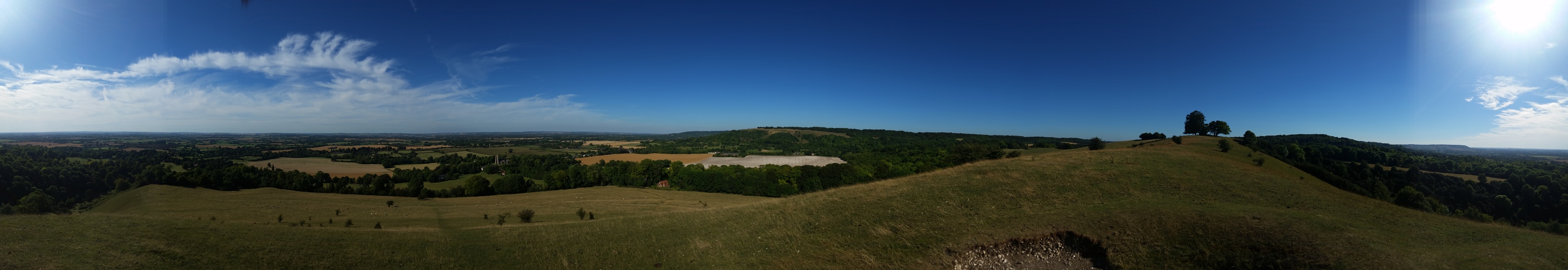 Samsung Galaxy S5 panorama mode Coombe Hill in Chiltern Hills