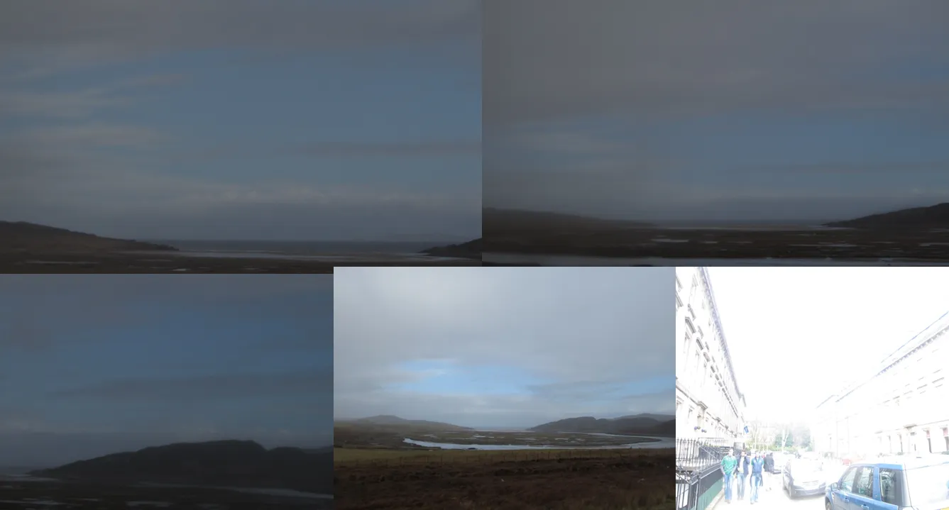 Solar eclipse 2015 Achnahaird in Scotland, light level comparison between greatest phase and non eclipse