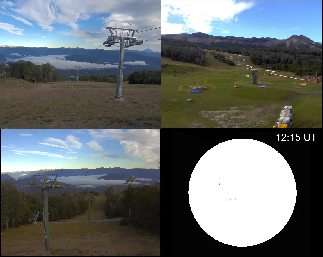 Partial solar eclipse 2017 Cerro Chapelco webcam results