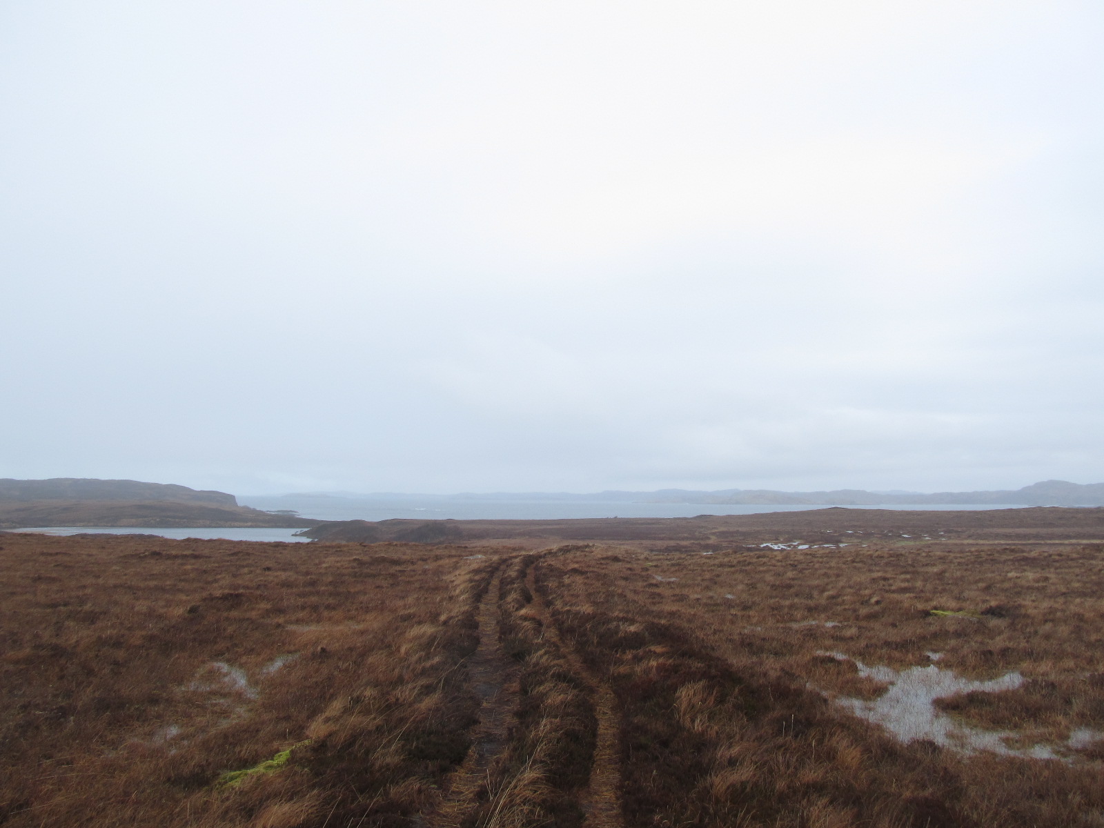 Achnahaird heathlands with Loch Garvie Bay beyond