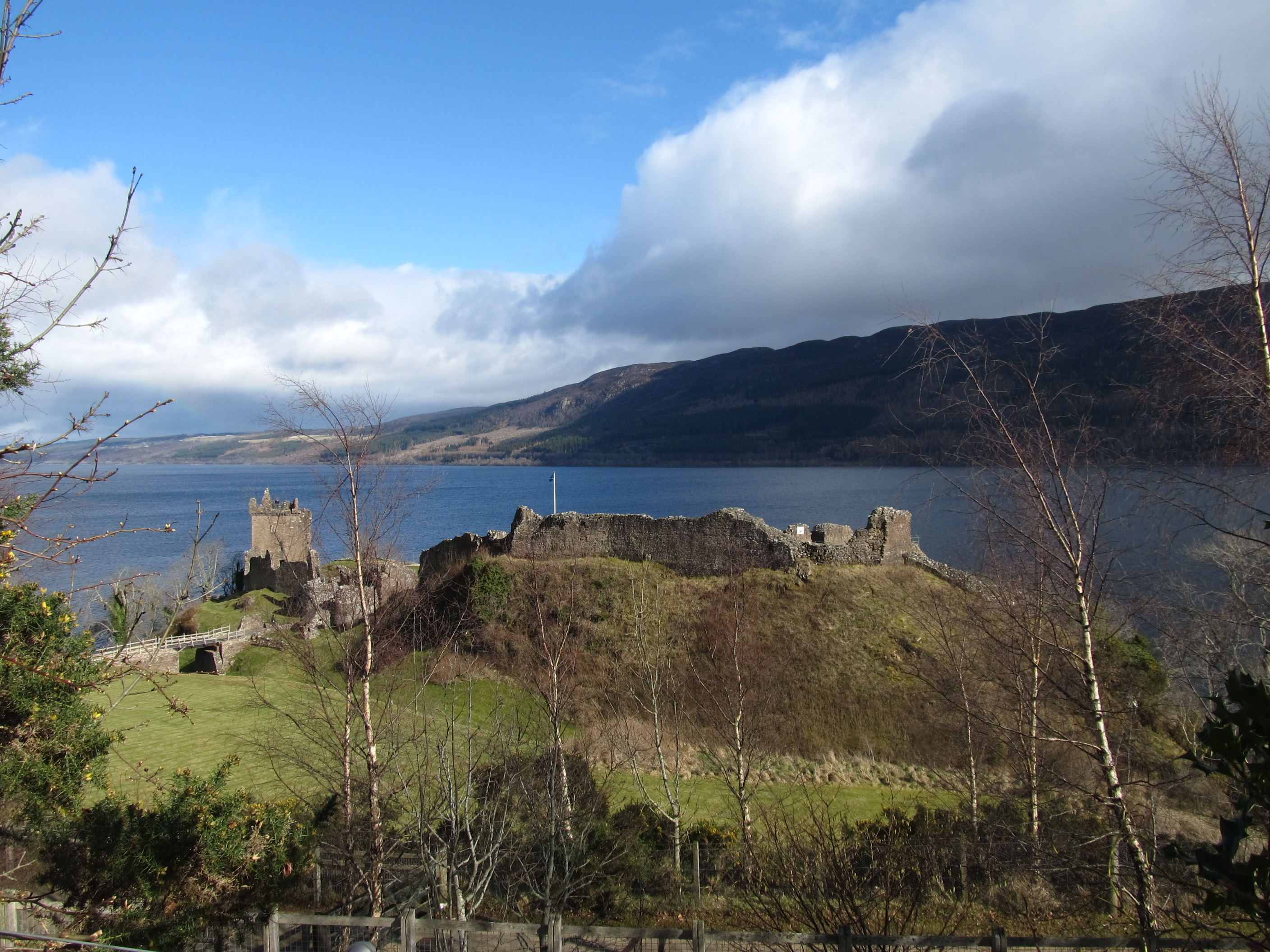 Uruquart Castle and Loch Ness