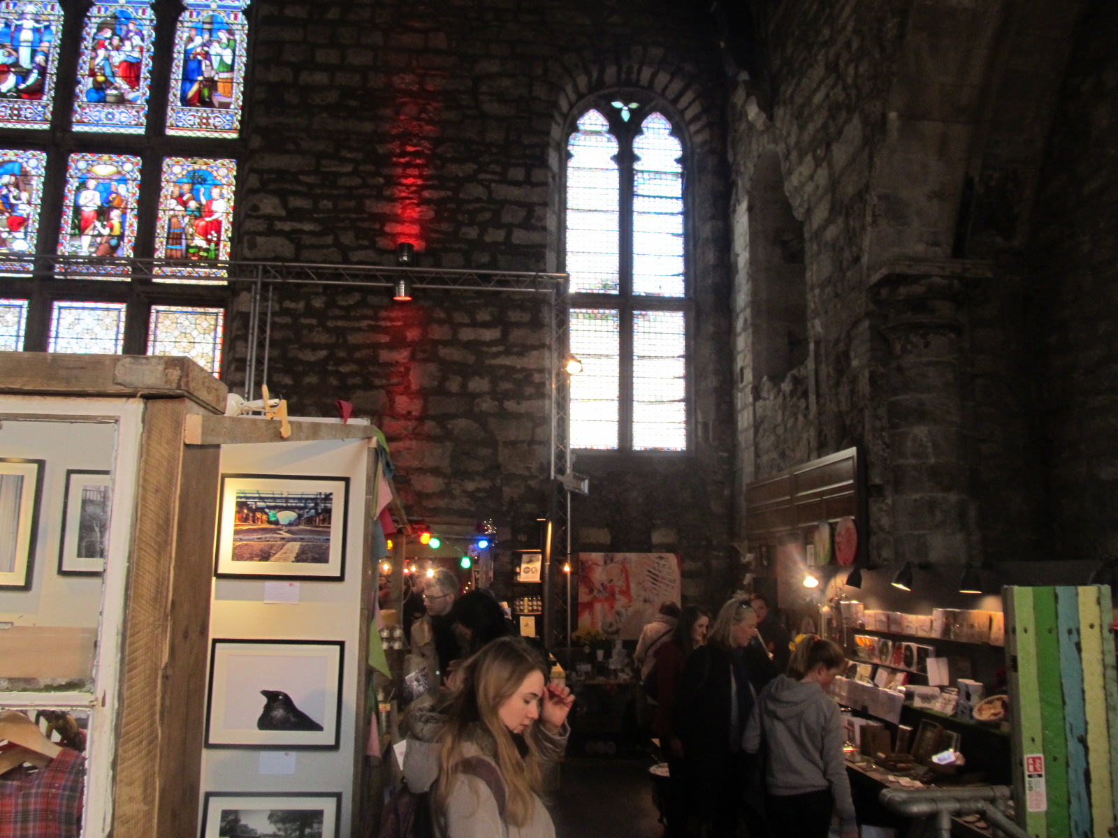 Edinburgh - former Tron Kirk, today The Royal Mile Market - inside view