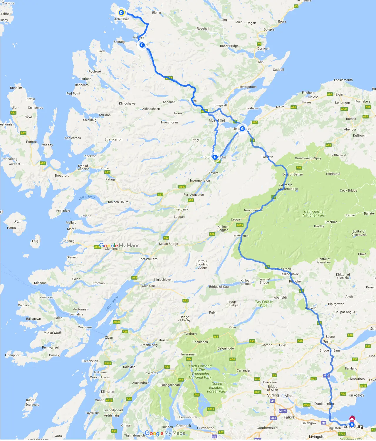 Scotland map solar eclipse 2015 trip