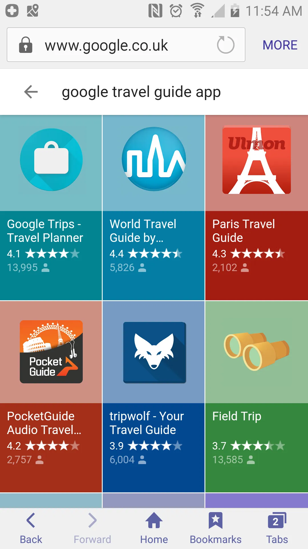 Google Travel Guide apps