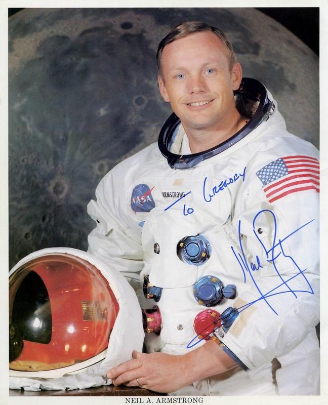 Neil Armstrong autograph for Grzegorz Kiełtyka