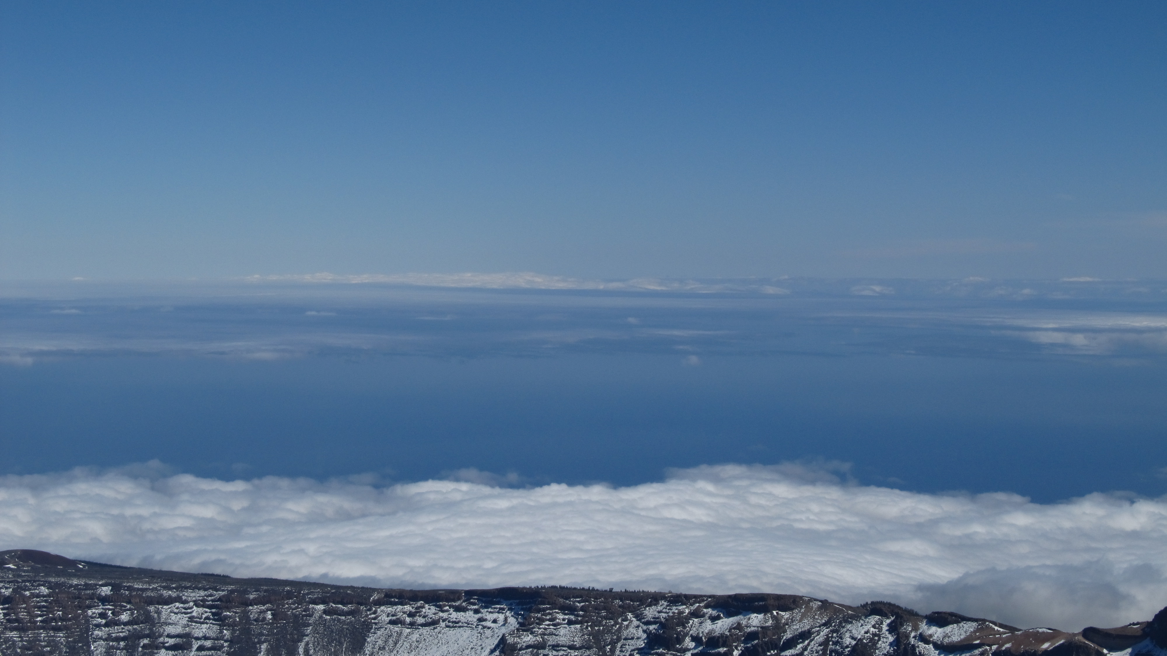 View from the Pico del Teide on clouds