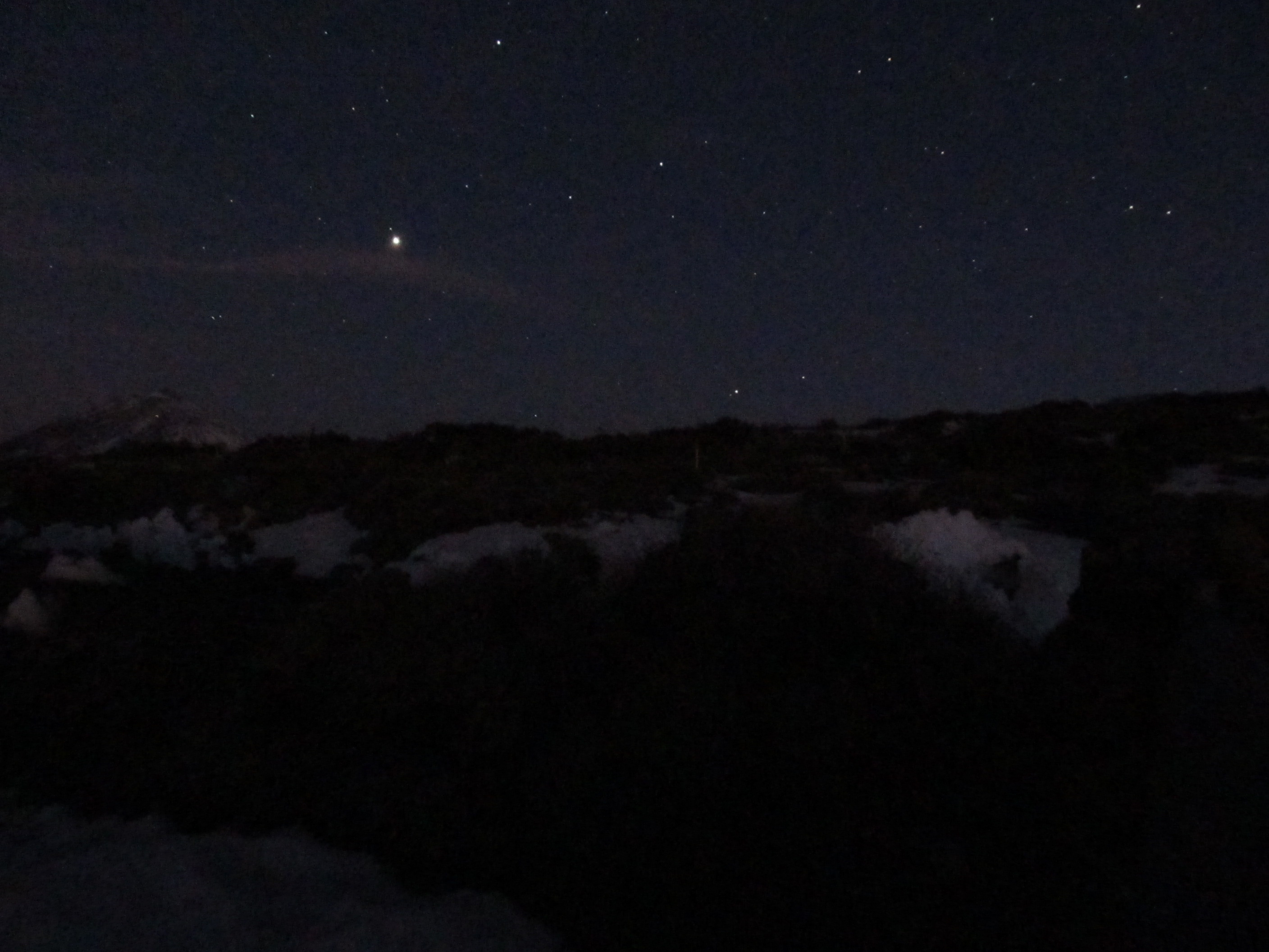 Jupiter set near the Teide volcano
