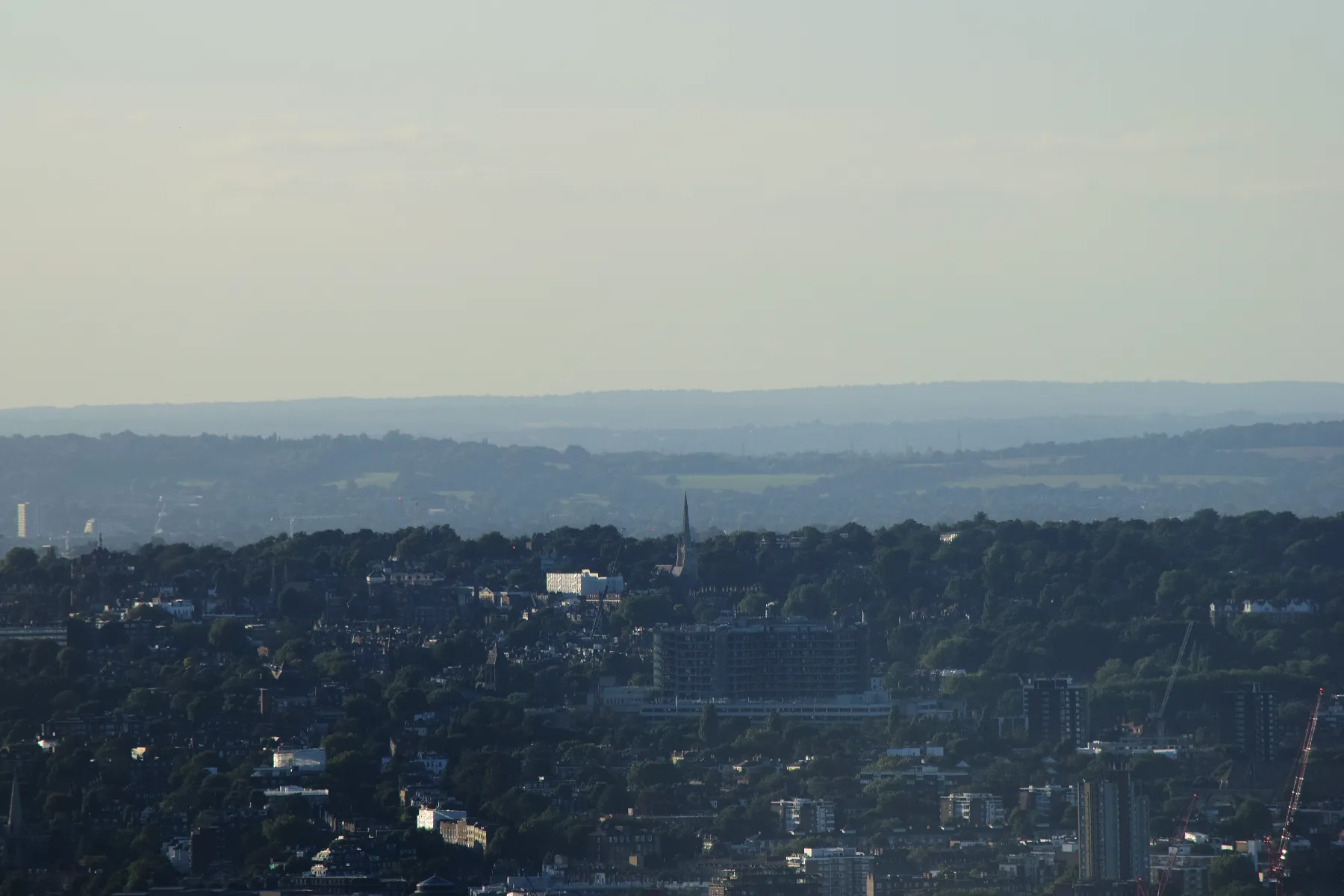 Coombe Hill and another Chiltern Hills seen from The Shard