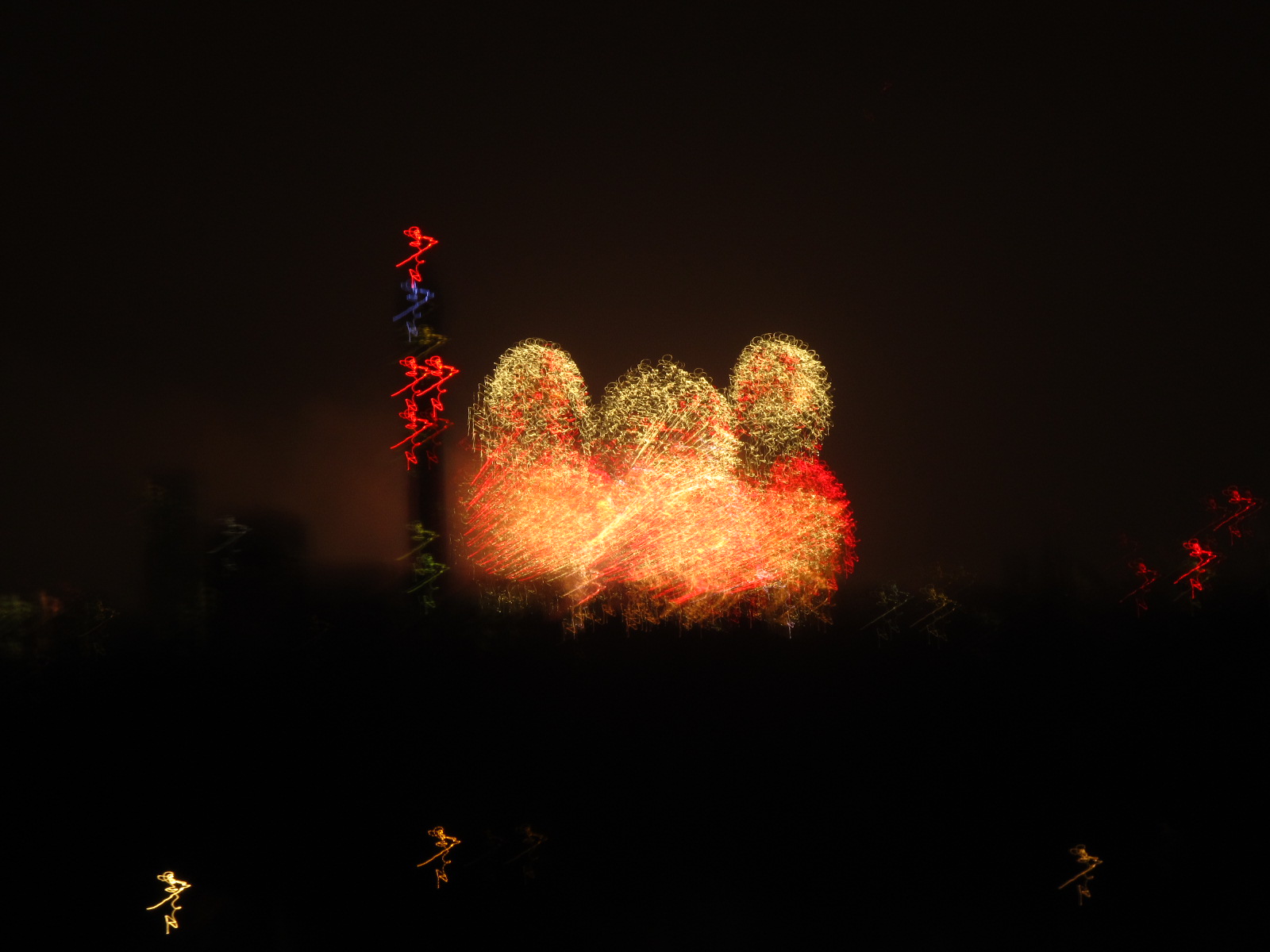 London Eye fireworks seen from Primrose Hill viewpoint