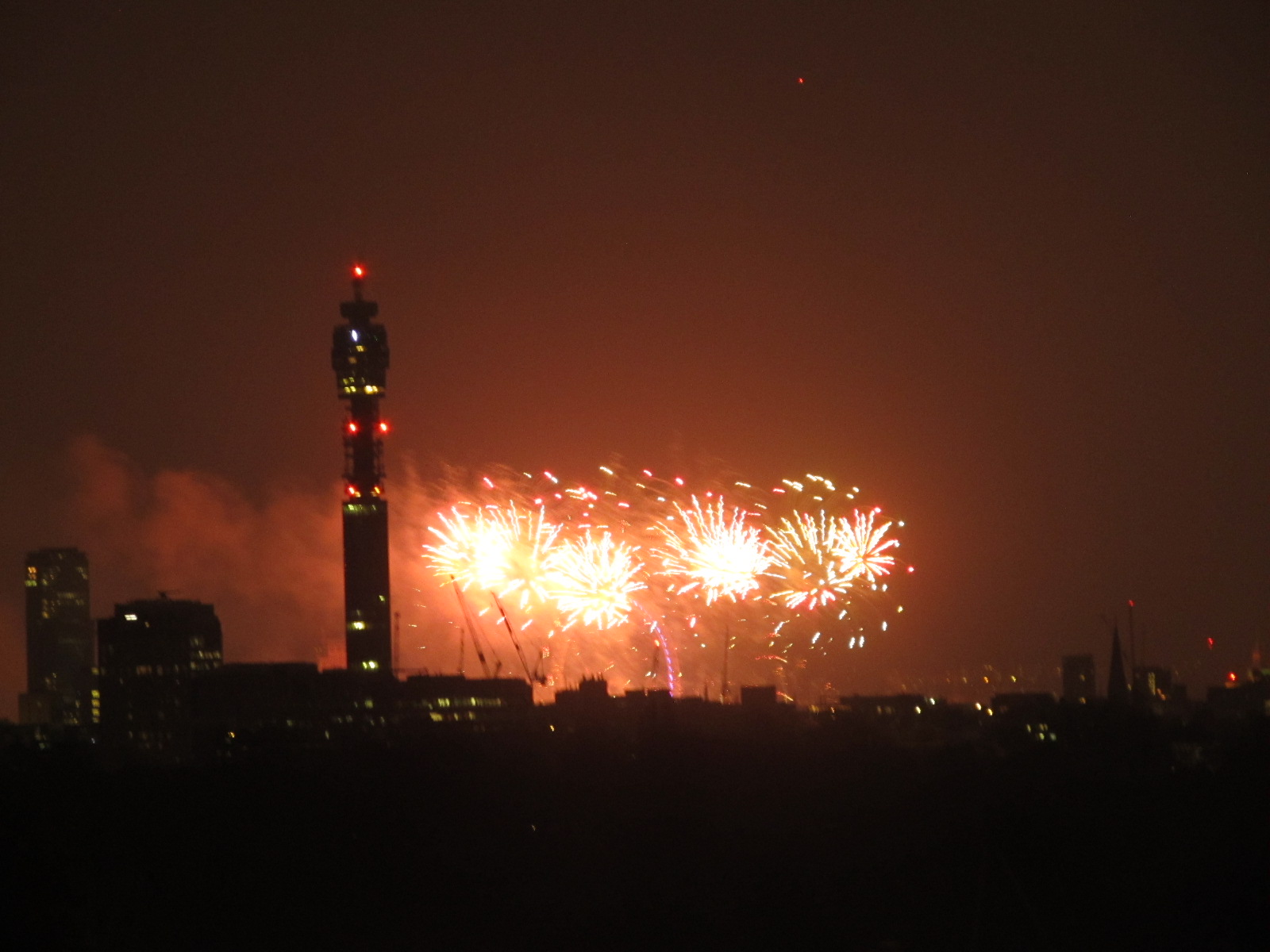 London Eye fireworks seen from Primrose Hill viewpoint3