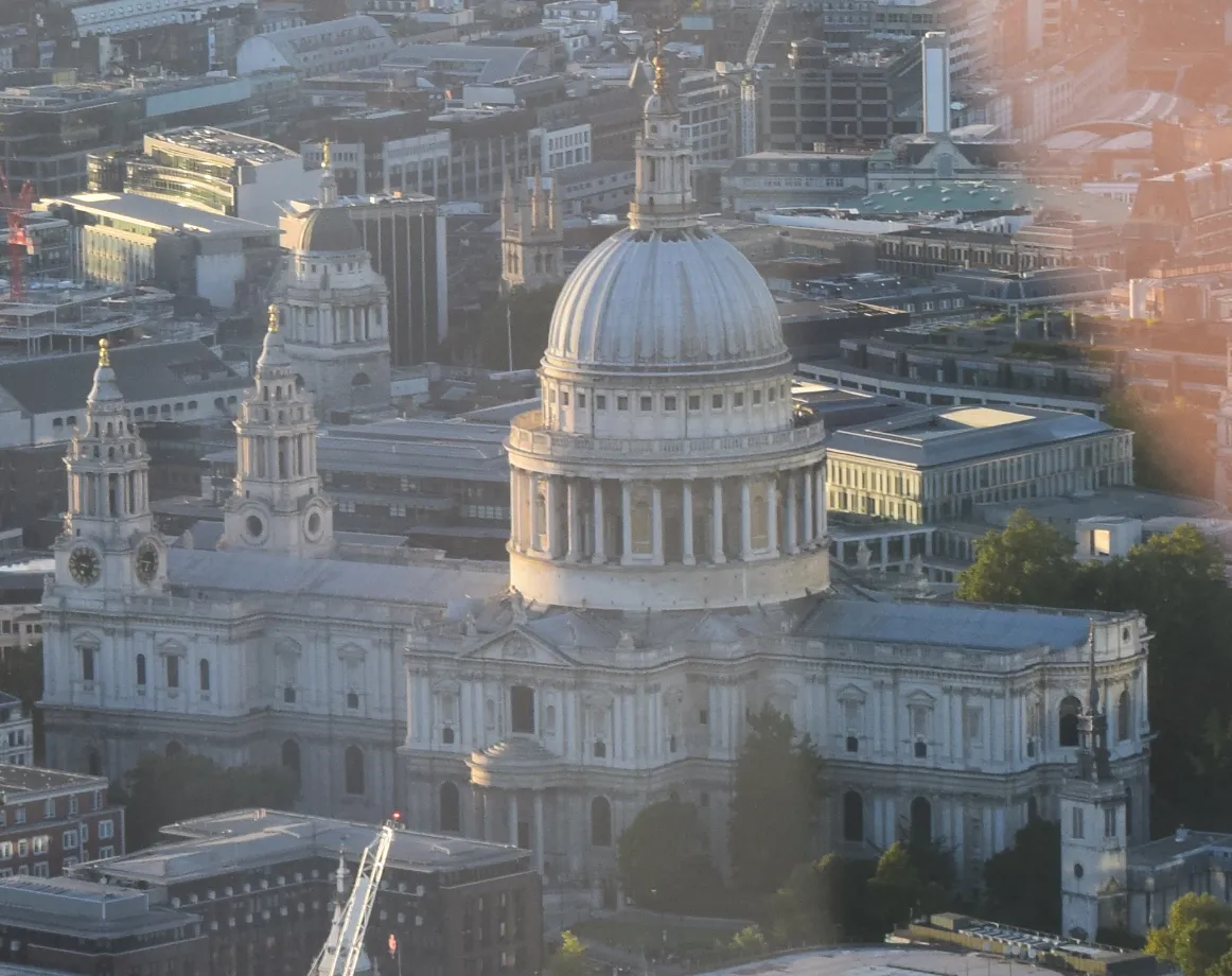 St Paul Cathedral seen from The Shard