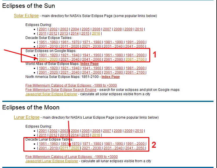 NASA eclipse page eclipses of the Sun