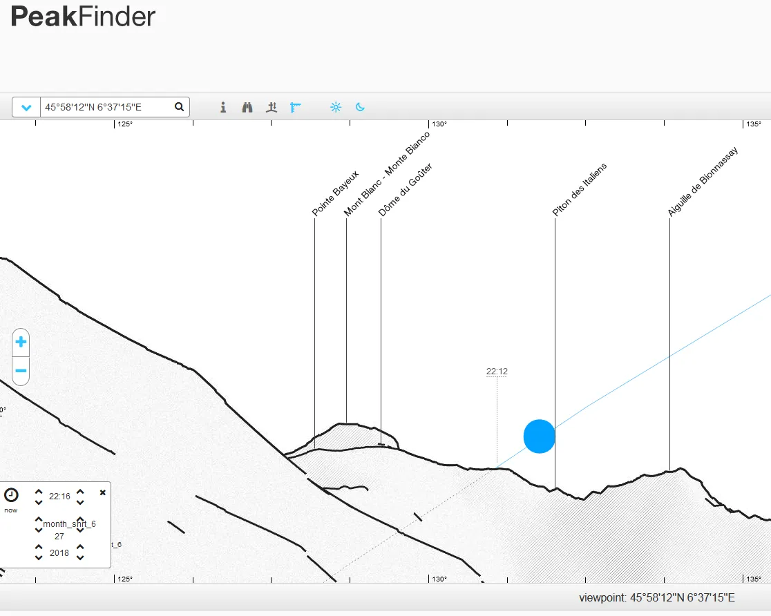 Peakfinder mtBlanc