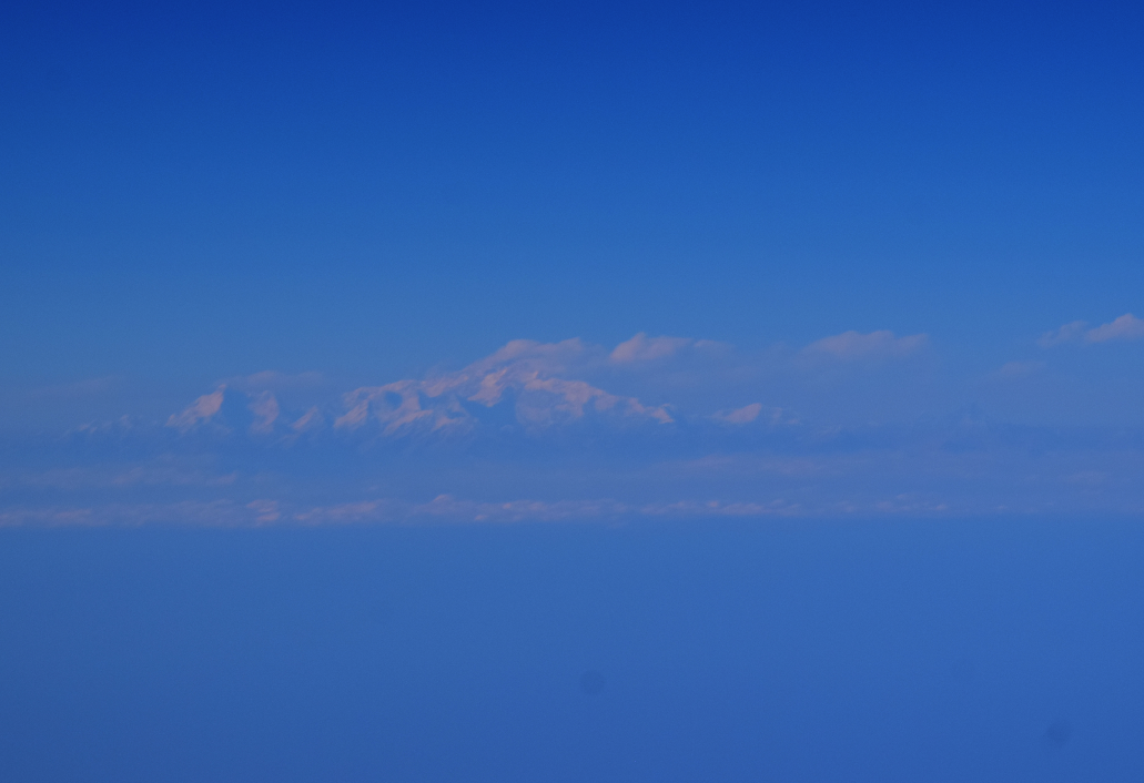 Himalaya Mts seen from the plane, Emirates DXB - MNL flight Kangchenjunga