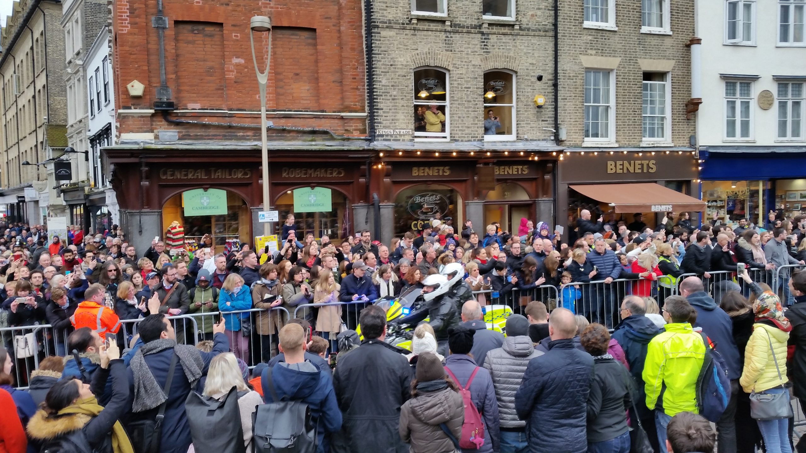 Stephen Hawking's funeral King's Parade Cambridge4