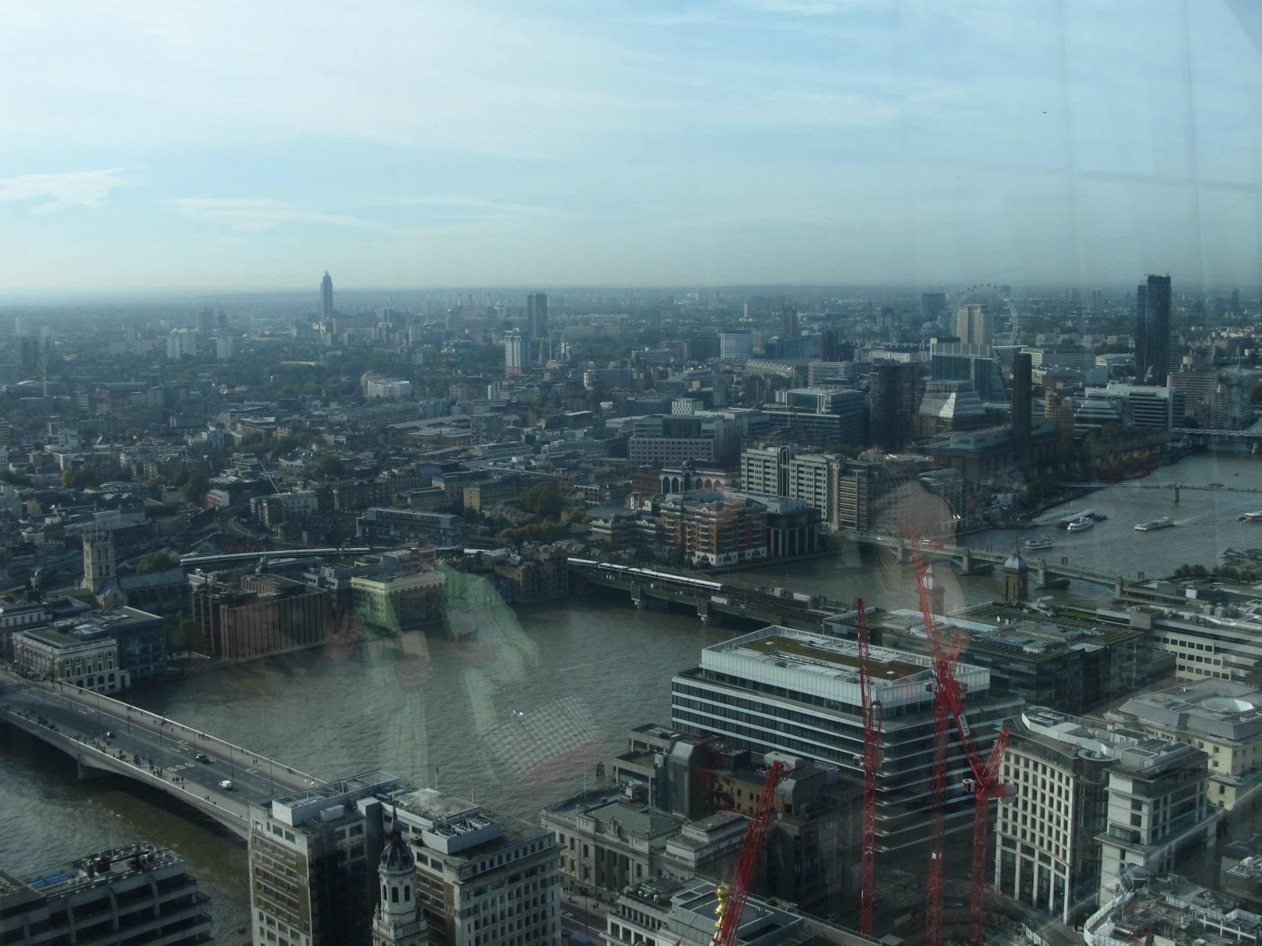 Thames river and South Bank from Walkie Talkie Sky Garden