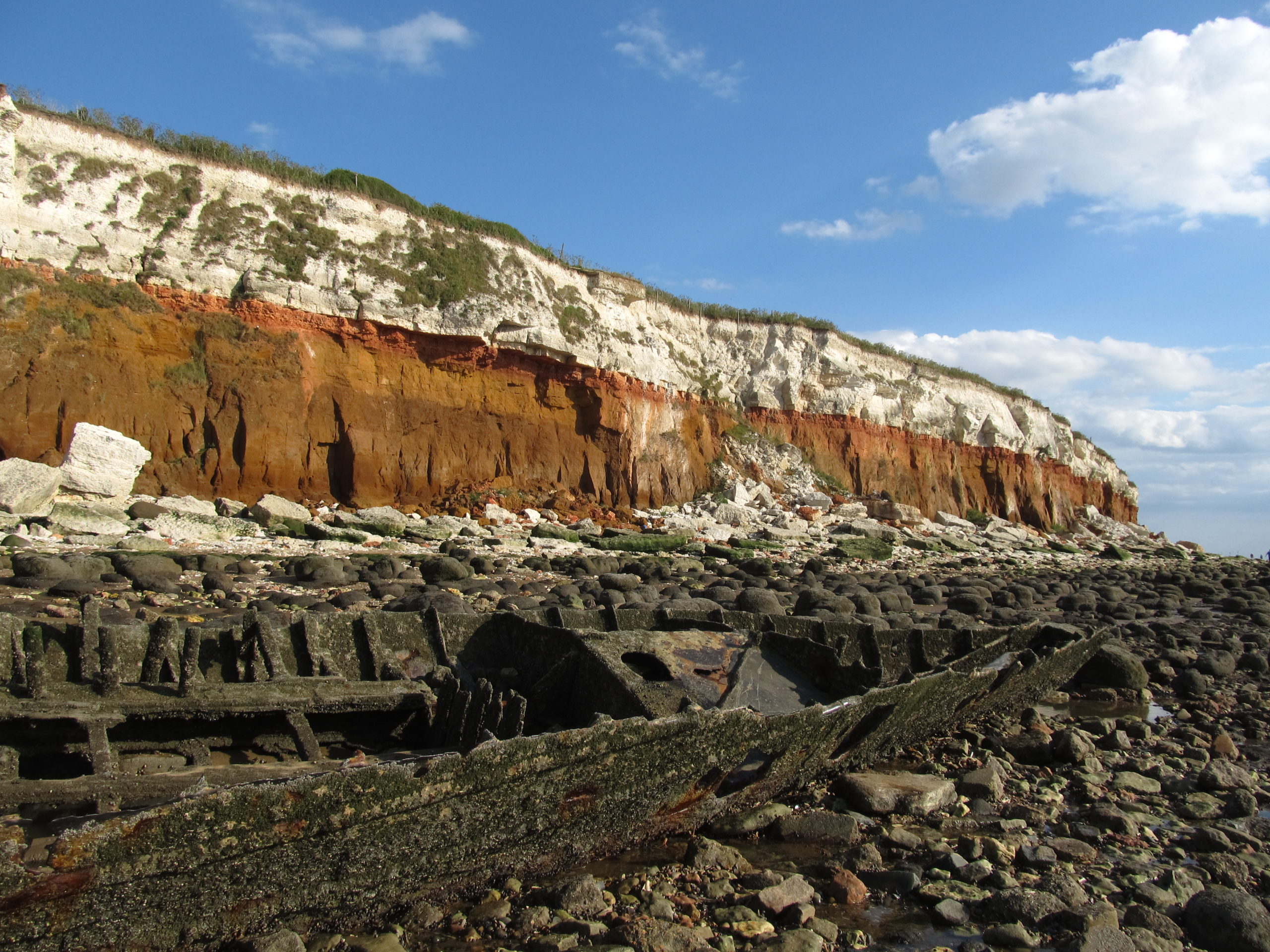 Hunstanton carrstone cliff