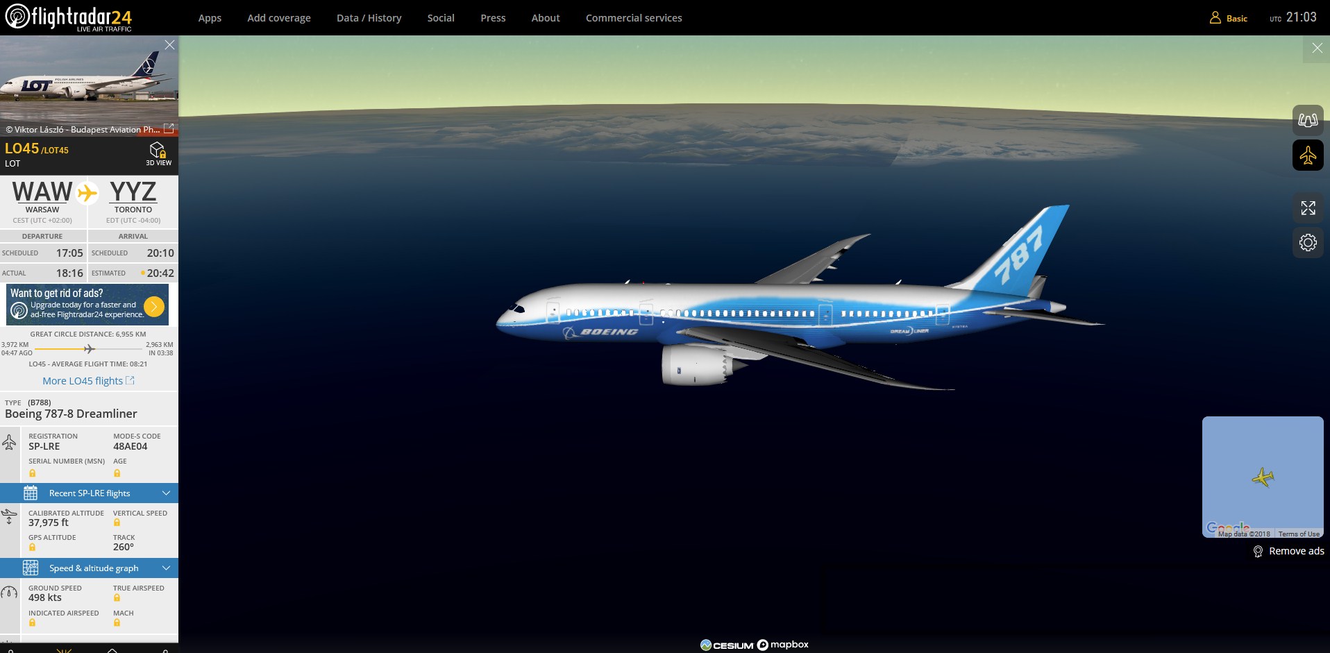 Flightradar24 on X: Google Earth 3D/Cockpit view from Solar