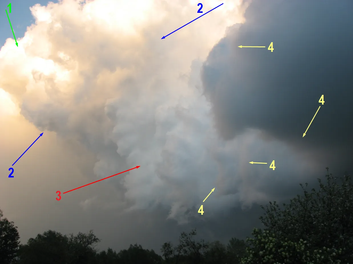 cumulonimbus cloud light reflection after thunderstorm