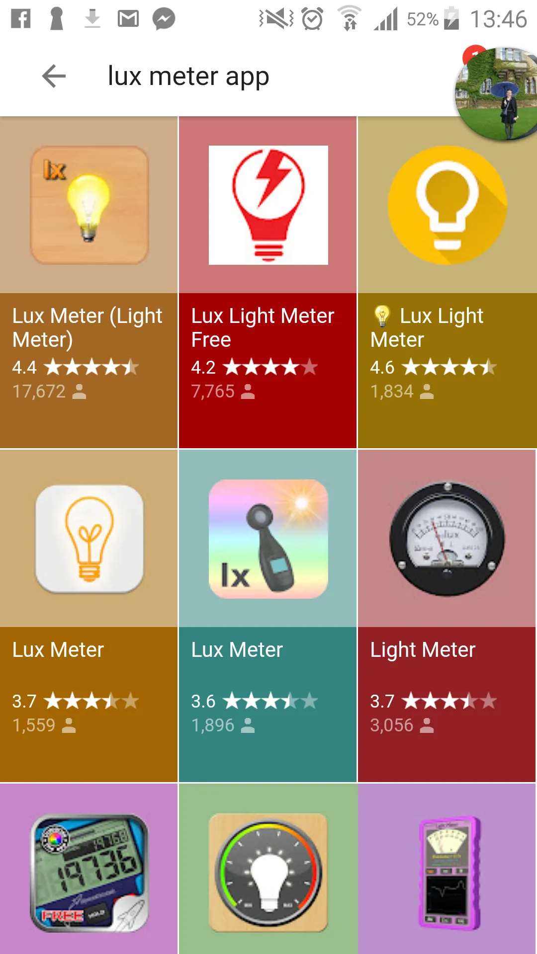 Lux meter Android apps