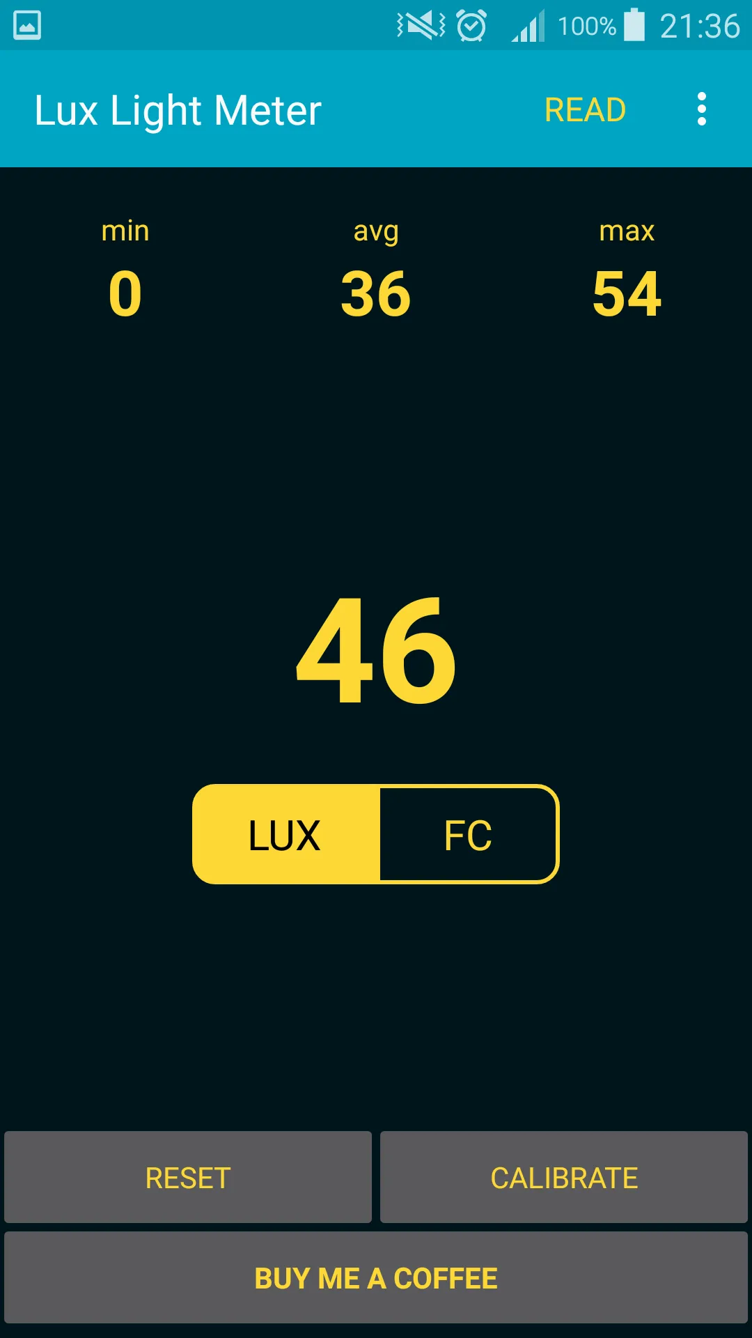 Lux Light Meter Android App