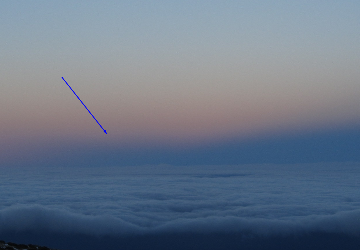 Pico del Teide shadow at the twilight wedge