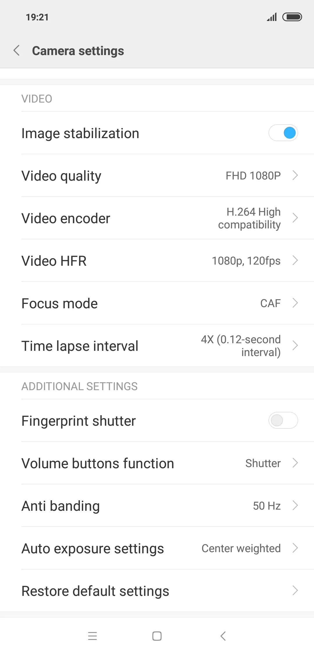 Xiaomi Mi 8 6GB 128GB (Global version) video settings