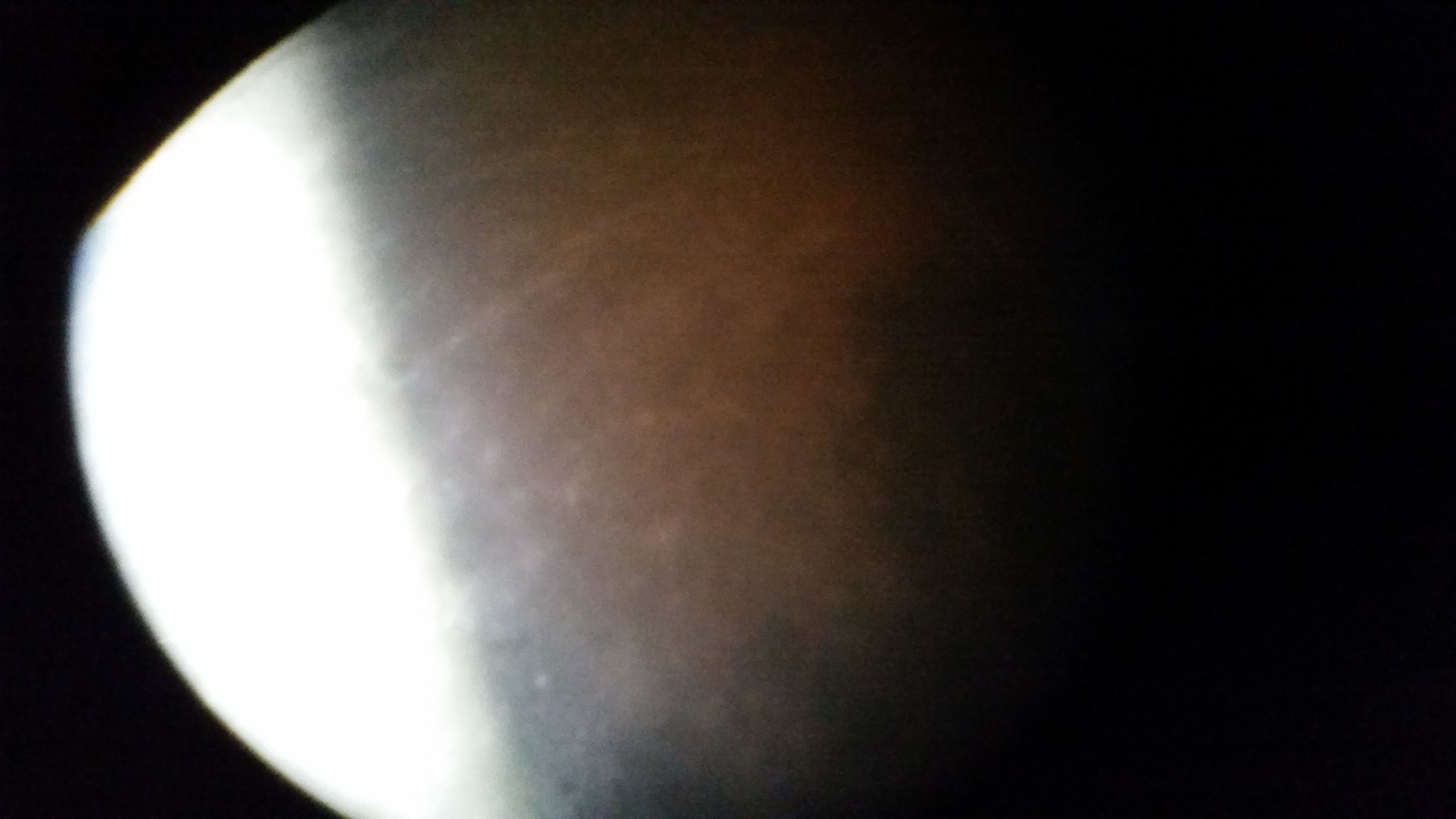 Eclipsed Moon 21.01.2019 seen through SkyWatcher 1200mm telescope