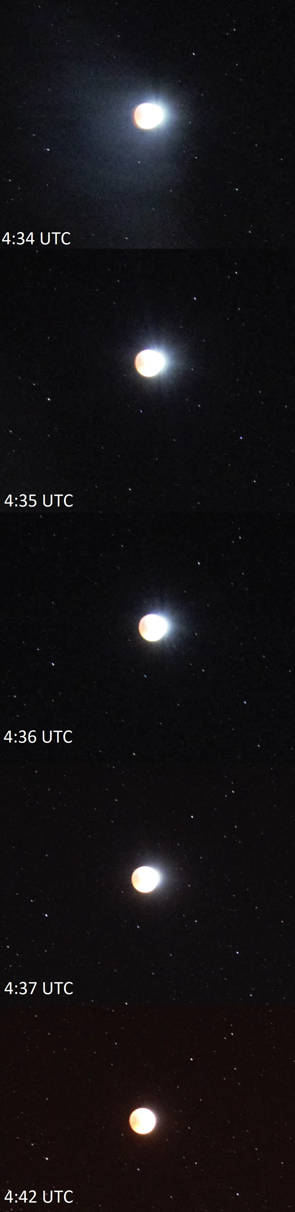 Total lunar eclipse 2019 last beam of moonlight before total phase