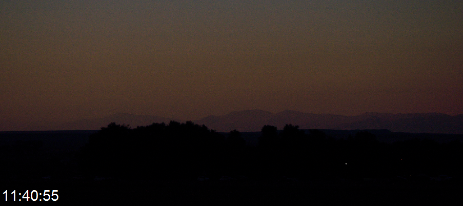 The Owl Creek Mountains being outside lunar shadow as seen from the eclipsed area