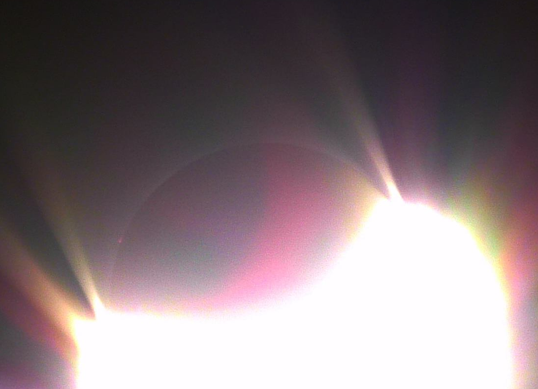 Solar corona seen during 2017 annular solar eclipse