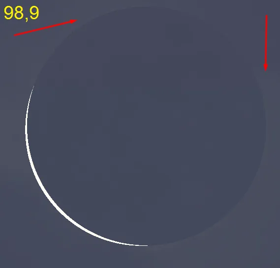 Solar corona outside totality simulation in Stellarium