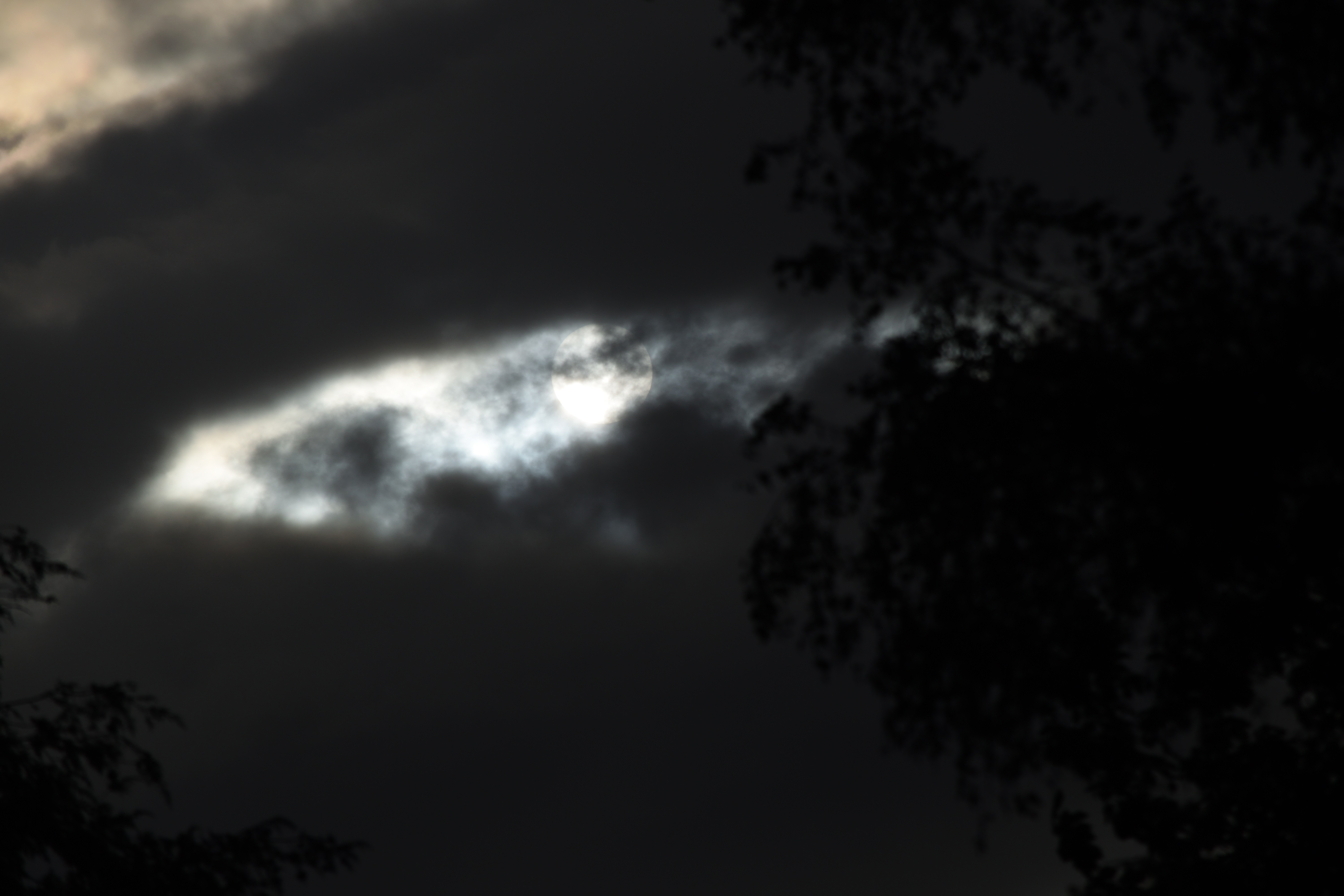 Sun seen through stratocumulus cloud