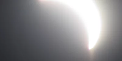 Crescent Sun 96% and faint solar corona 2017 Wyoming
