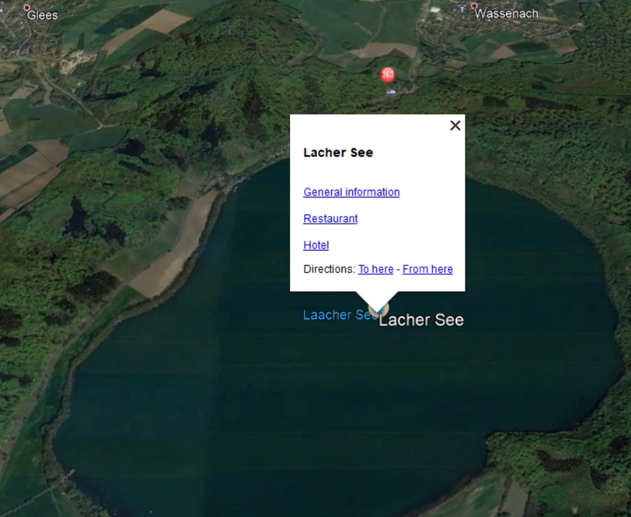 linked text in .kml file in Google Earth