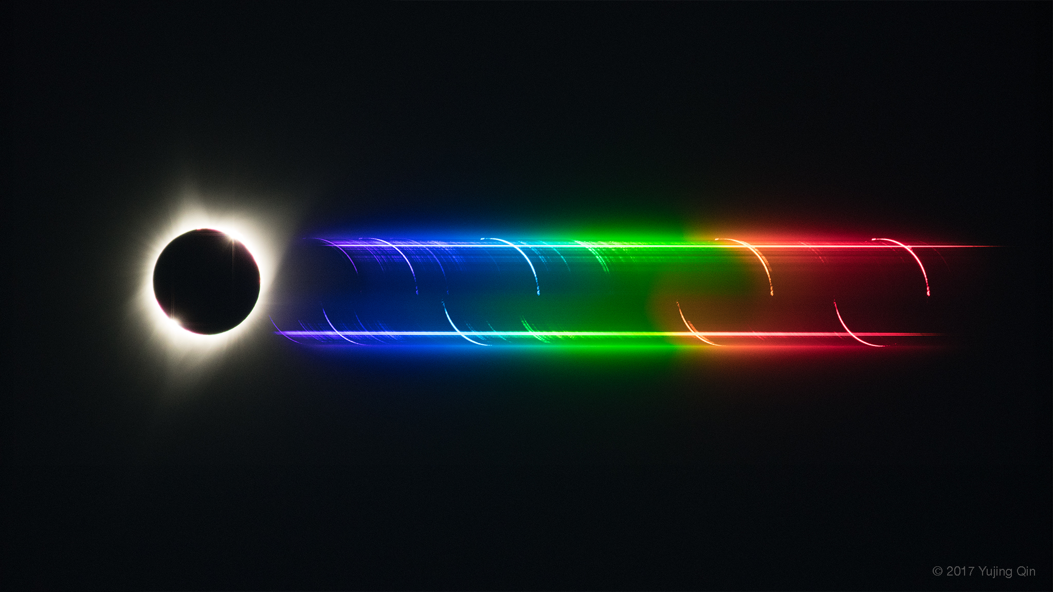 Flash spectrum as seen during 2017 total solar eclipse