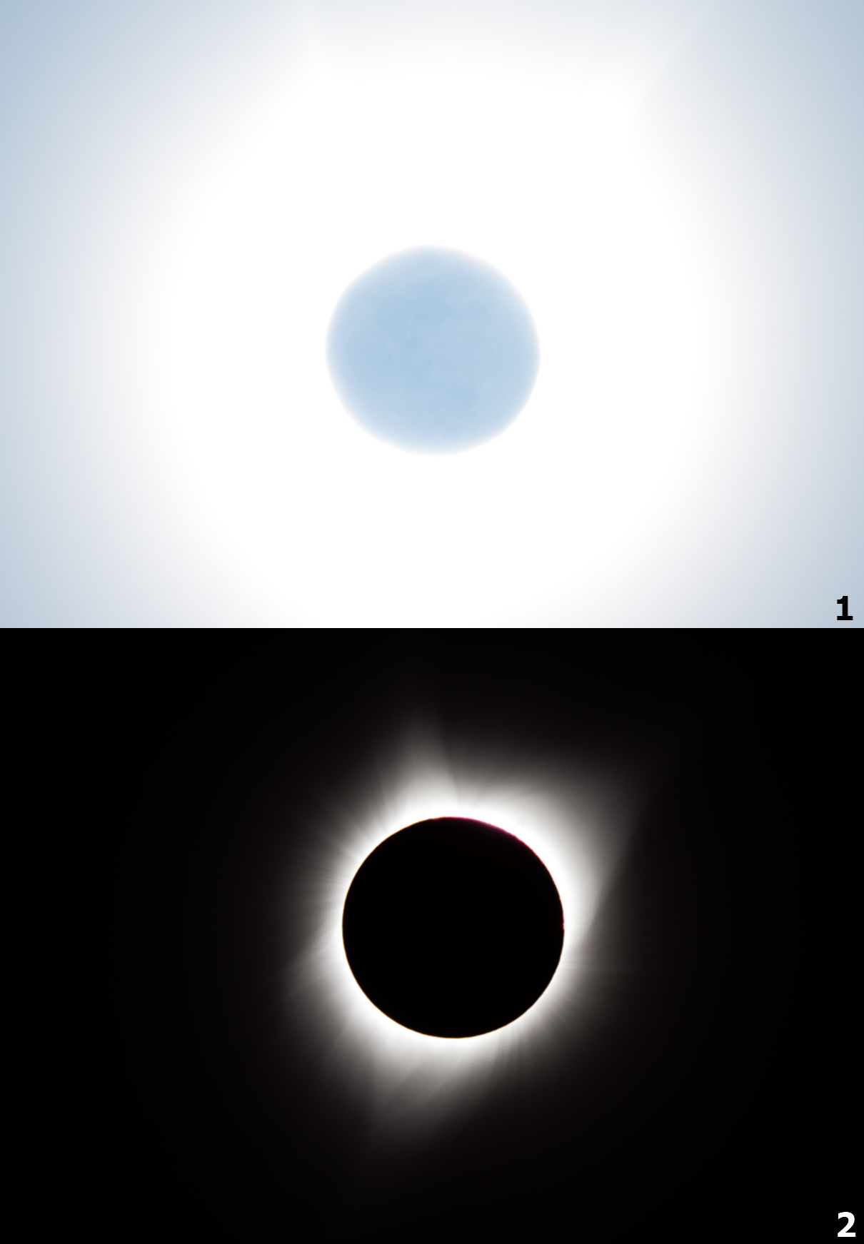 Black disk illusion 2017 total solar eclipse