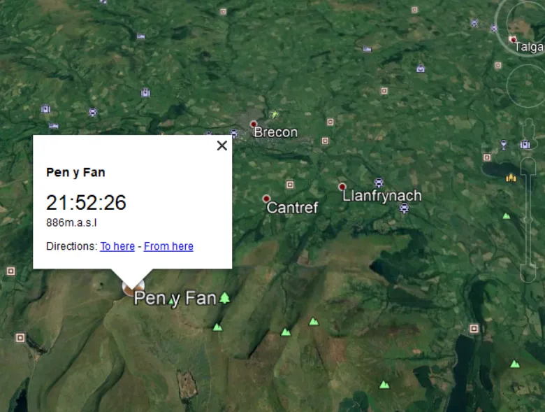 Pen Y Fan with JavaScript clock