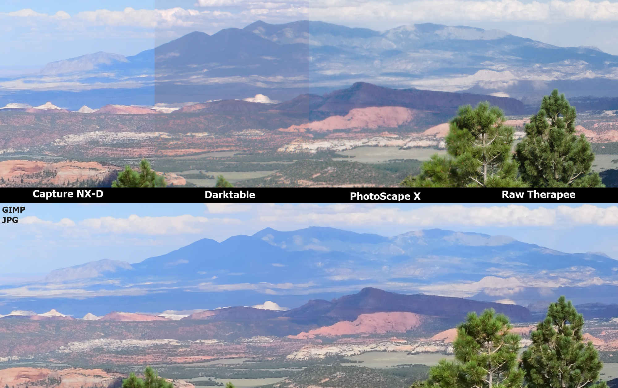 Larb Hollow overlook, total image denoise comparison