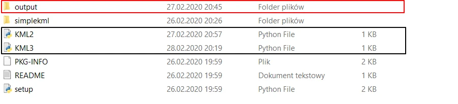 Python Simple KML new files