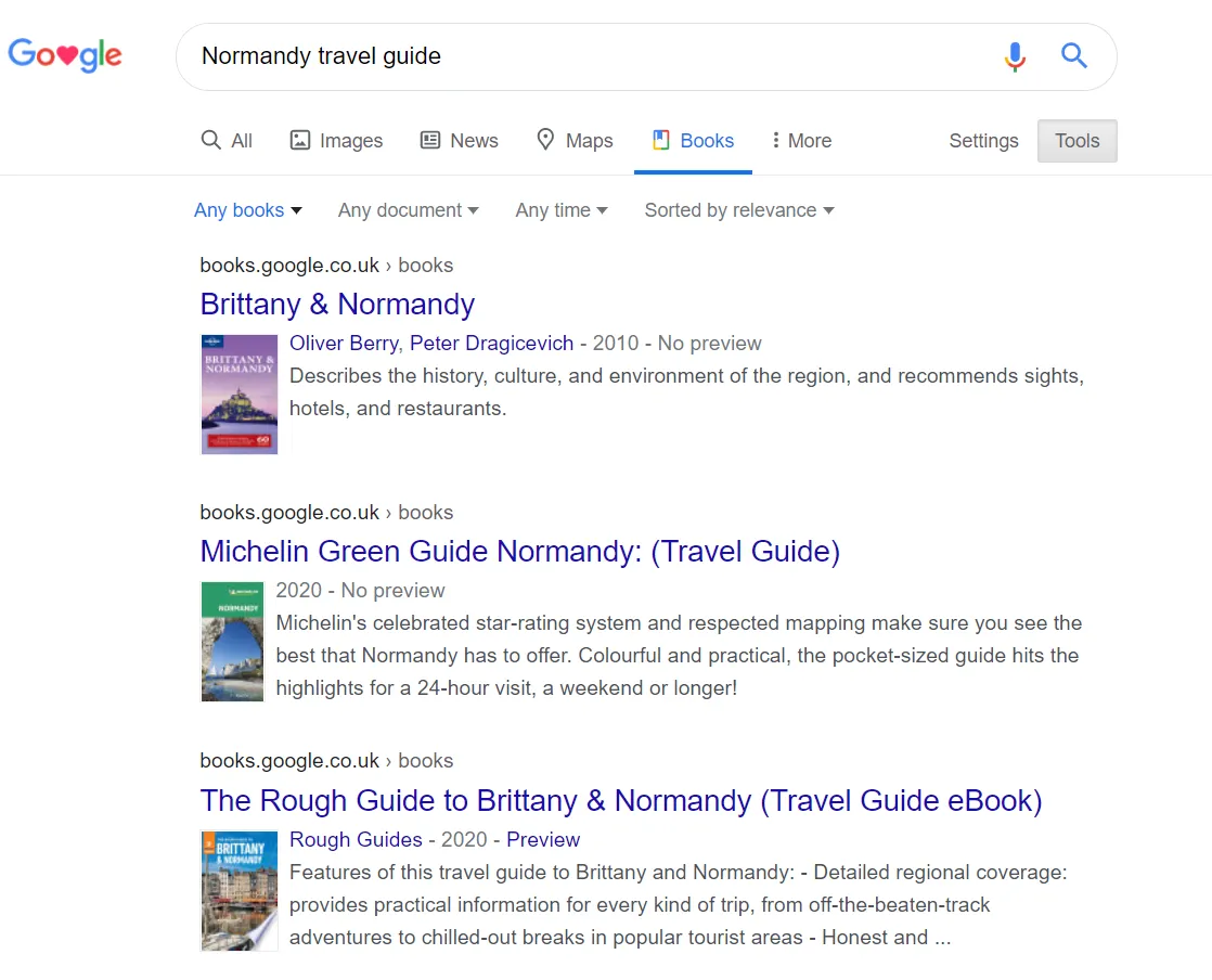 Google Books Normandy