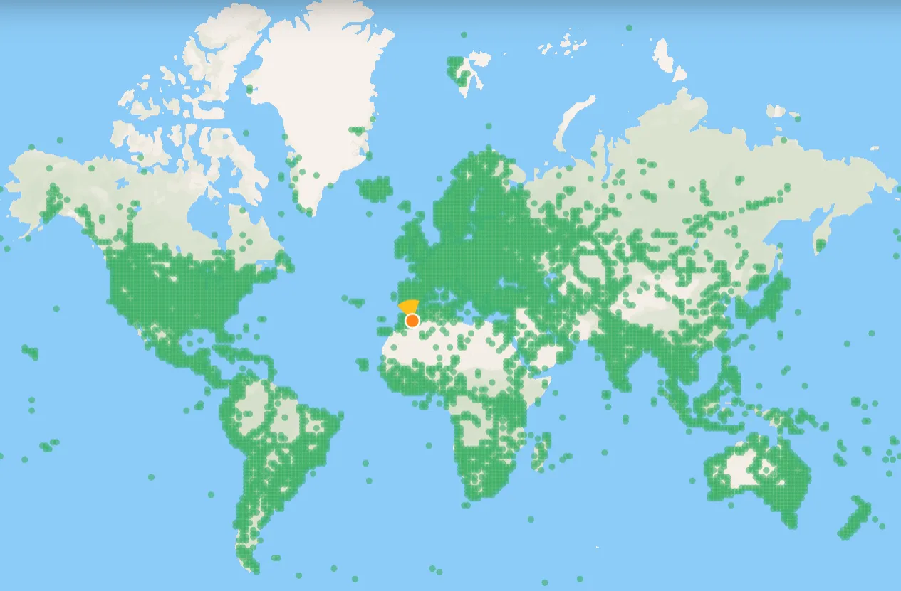 Mapillary world coverage