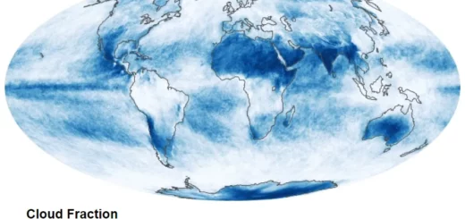 Cloud fraction global map NASA