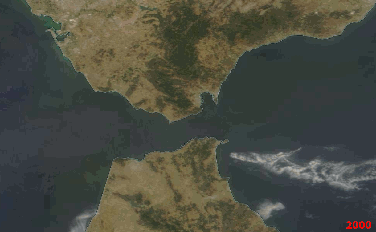 Gibraltar NASA Worldview cloudiness animation