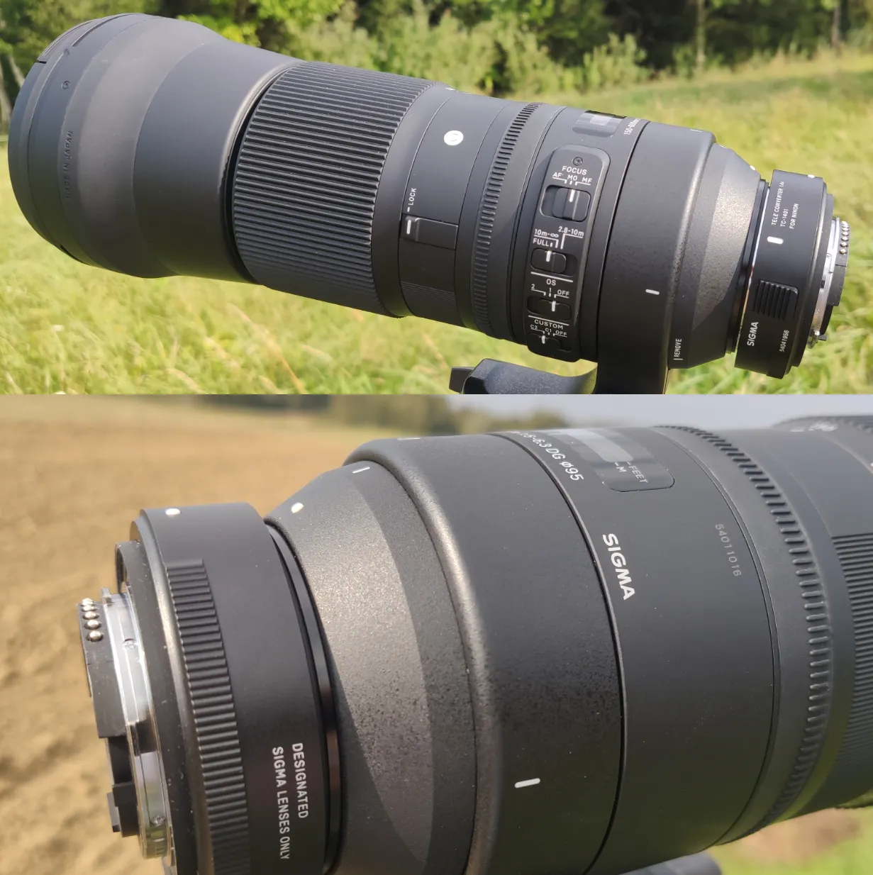 Teleconverter TC-1401 attachment to Sigma 150-600mm f/5-6.3 DG OS HSM Contemporary lens